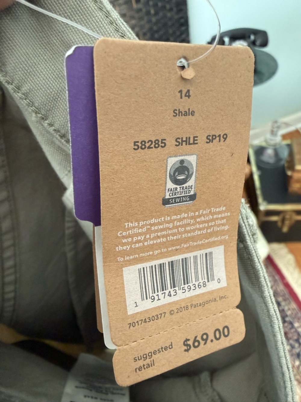 🌿 Patagonia Organic Cotton Stand Up Skirt Shale Tan Mini Utility Size 14 NWT - Picture 9 of 11